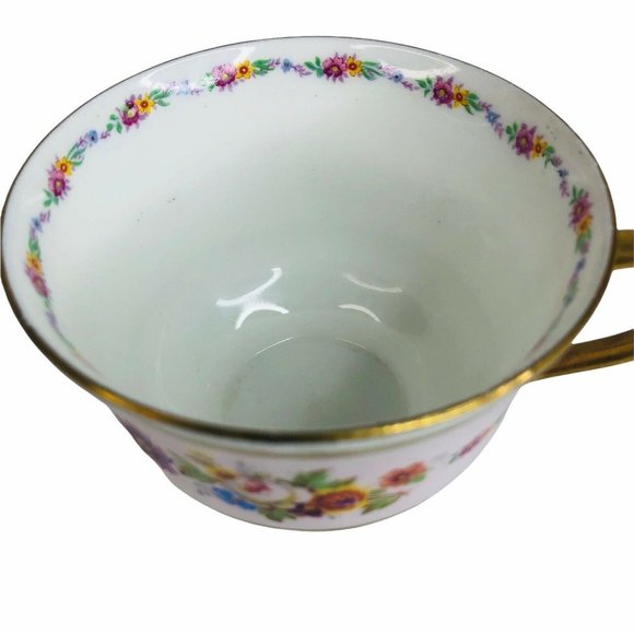 Colclough Tea Cup & Saucer Bone China Pink Flower Gold Trim Victorian England - Picture 7 of 12